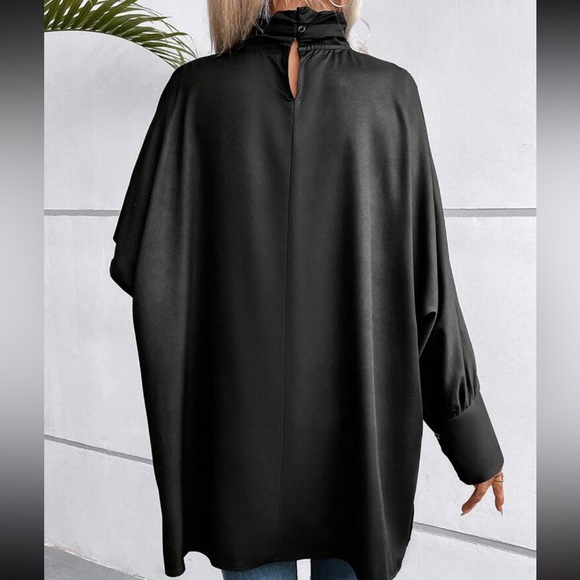 Oversized Abstract Print Pop Art Batwing Sleeve Top Blouse Shirt - Picture 2 of 6